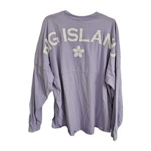 ​Spirit‎ Jersey Shirt Womens Large Lavender BIG ISLAND Hawaii Long Sleeve Resort